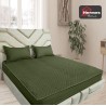 کالای خواب|ملحفه کشدار پنبه دوزی دونفره 160 کویین هرمس HERMES رنگ: سبز