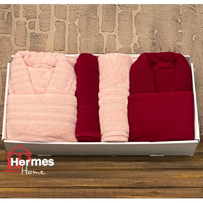 حوله|ست حوله پنبه ژاکارد دونفره مدل: DIMORA (bordo pembe) حوله|ست حوله پنبه ژاکارد دونفره مدل: DIMORA (bordo pembe)