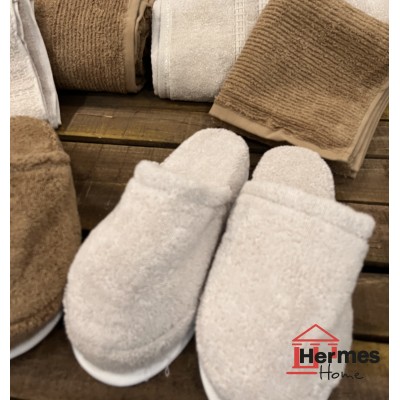 حوله|سرویس حوله پنبه ژاکارد دونفره مدل: DIMORA (kahve-haki)