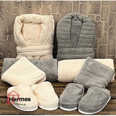 ست حوله (عروس و داماد)|روتختی و کالای خواب هرمس هوم