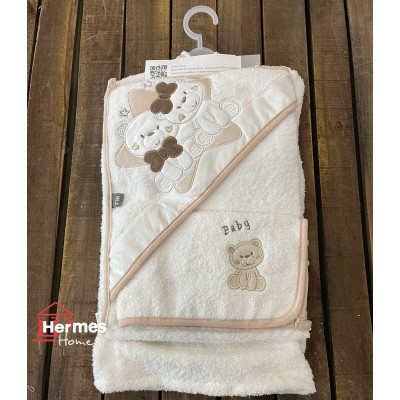 خانه|سرویس حوله نوزادی ۵ تیکه مادرکر MOTHERCARE مدل: BEAR KREM