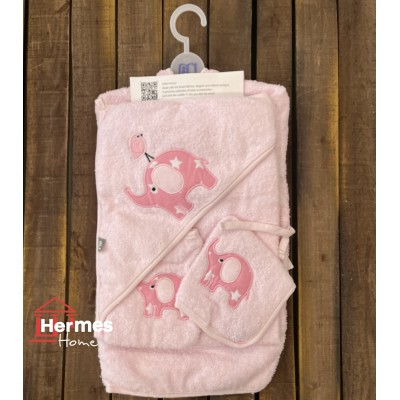 حوله|سرویس حوله نوزادی ۵ تیکه مادرکر MOTHERCARE مدل: BIRD AND ELEPHENT PINK حوله|سرویس حوله نوزادی ۵ تیکه مادرکر MOTHERCARE مدل: BIRD AND ELEPHENT PINK