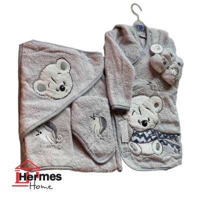 حوله|سرویس حوله نوزادی ۵ تیکه مادرکر MOTHERCARE مدل: SCARF BEAR GRI حوله|سرویس حوله نوزادی ۵ تیکه مادرکر MOTHERCARE مدل: SCARF BEAR GRI