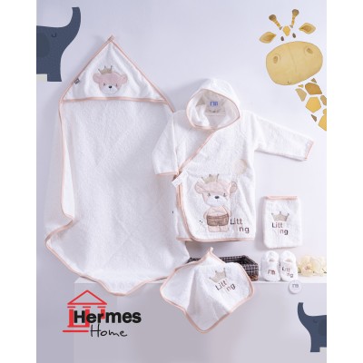حوله|سرویس حوله نوزادی ۵ تیکه مادرکر MOTHERCARE مدل: LITTLE KING KREM حوله|سرویس حوله نوزادی ۵ تیکه مادرکر MOTHERCARE مدل: LITTLE KING KREM