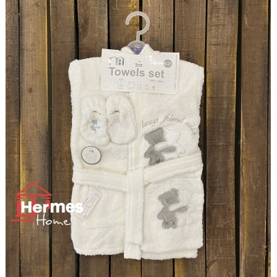 حوله|سرویس حوله نوزادی ۵ تیکه مادرکر MOTHERCARE مدل: BROHTER BEAR KREM حوله|سرویس حوله نوزادی ۵ تیکه مادرکر MOTHERCARE مدل: BROHTER BEAR KREM