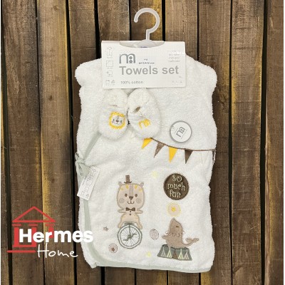 حوله|سرویس حوله نوزادی ۵ تیکه مادرکر MOTHERCARE مدل: CIRCUS KREM حوله|سرویس حوله نوزادی ۵ تیکه مادرکر MOTHERCARE مدل: CIRCUS KREM