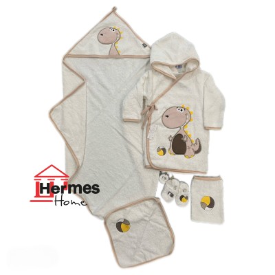 حوله|سرویس حوله نوزادی ۵ تیکه مادرکر MOTHERCARE مدل: DINOASUR KREM حوله|سرویس حوله نوزادی ۵ تیکه مادرکر MOTHERCARE مدل: DINOASUR KREM