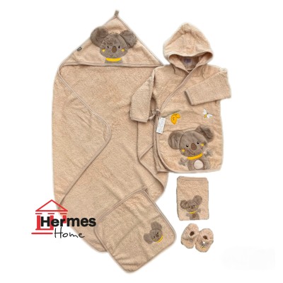 حوله|سرویس حوله نوزادی ۵ تیکه مادرکر MOTHERCARE مدل: KOALA NESCAFE