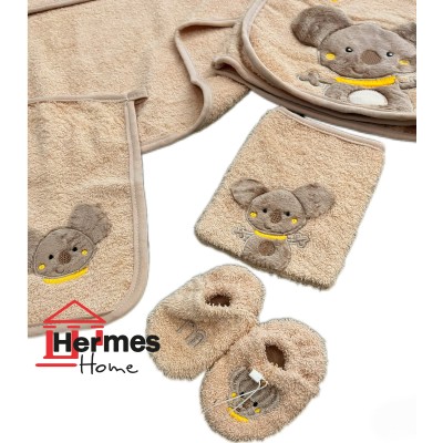 حوله|سرویس حوله نوزادی ۵ تیکه مادرکر MOTHERCARE مدل: KOALA NESCAFE