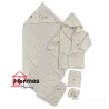 حوله|سرویس حوله نوزادی ۵ تیکه مادرکر MOTHERCARE مدل: RABBIT LUX WHITE