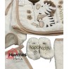 حوله|سرویس حوله نوزادی ۵ تیکه مادرکر MOTHERCARE مدل: ZEBRA KREM