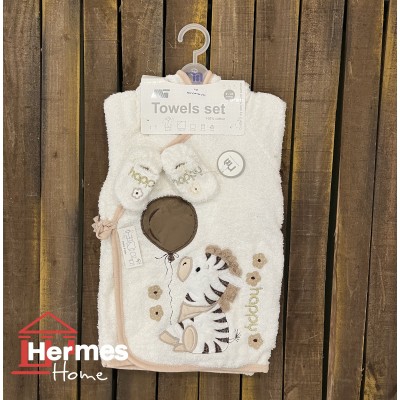 حوله|سرویس حوله نوزادی ۵ تیکه مادرکر MOTHERCARE مدل: ZEBRA KREM حوله|سرویس حوله نوزادی ۵ تیکه مادرکر MOTHERCARE مدل: ZEBRA KREM