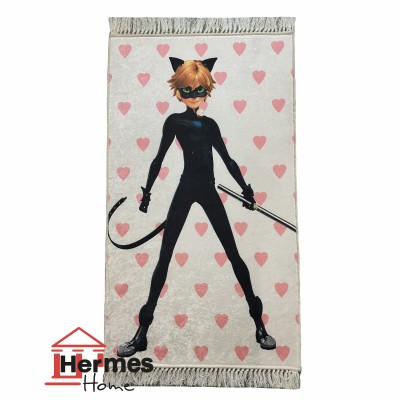 فرشینه و قالیچه|فرشینه چاپی 100x60 مدل: CAT NOIR