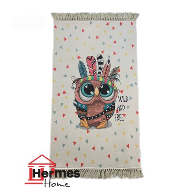 فرشینه و قالیچه|پادری مخمل نیم دایره مدل: HERA BEJ