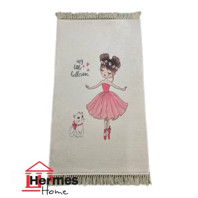 فرشینه و قالیچه|فرشینه چاپی 100x60 مدل: MY LITTEL BALLERINA