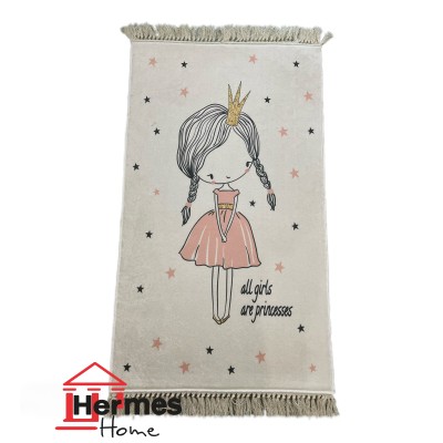 فرشینه و قالیچه|فرشینه چاپی 100x60 مدل: PRINSESS GIRL
