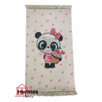 فرشینه و قالیچه|فرشینه چاپی 100x60 مدل: PANDA KIDS