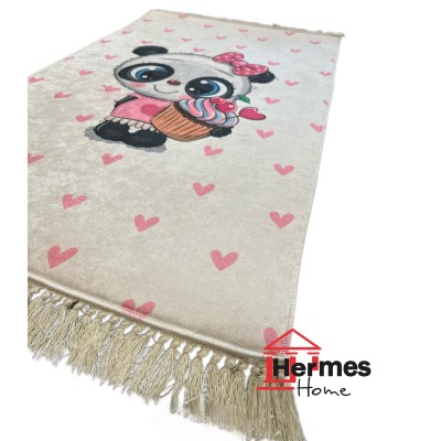 فرشینه و قالیچه|فرشینه چاپی 100x60 مدل: PANDA KIDS