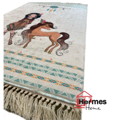 فرشینه و قالیچه|فرشینه چاپی 100x60 مدل: WILD AND FREE