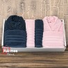حوله|سرویس حوله پنبه ژاکارد دونفره زبرا مدل: (ZEBRA(lacivert-pembe