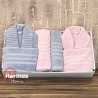 حوله|سرویس حوله پنبه ژاکارد دونفره زبرا مدل: (ZEBRA(gri-pembe