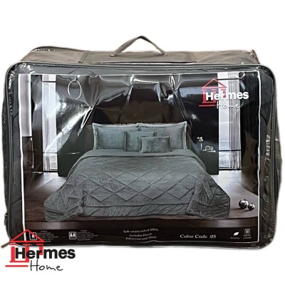 کالای خواب|روتختی مخمل دونفره هرمس HERMES مدل: ROMBOS 001 کالای خواب|روتختی مخمل دونفره هرمس HERMES مدل: ROMBOS 001