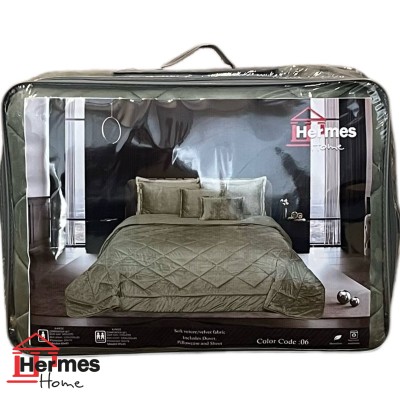 کالای خواب|روتختی مخمل دونفره هرمس HERMES مدل: ROMBOS 003 کالای خواب|روتختی مخمل دونفره هرمس HERMES مدل: ROMBOS 003