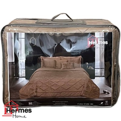 کالای خواب|روتختی مخمل دونفره هرمس HERMES مدل: ROMBOS 004