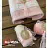 حوله|ست حوله دستی عروس هرمس HERMES رنگ: PEMBE