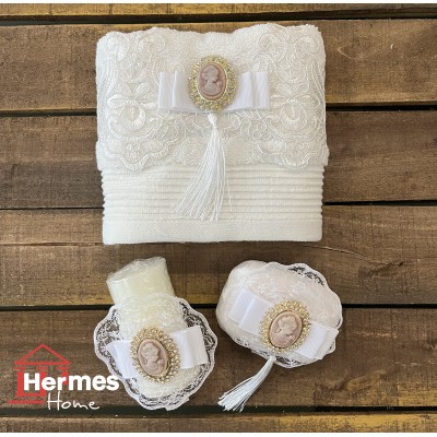 حوله|حوله تن پوش ژاکارد مدل: CARNA (beyaz)