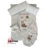 کالای خواب|سرویس خواب نوزاد با قنداق گلدوزی مادرکر MOTHERCARE مدل: BEAR AND RABBIT BEYAZ