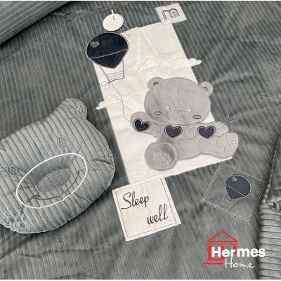 کالای خواب|سرویس خواب نوزاد با قنداق گلدوزی مادرکر MOTHERCARE مدل: BEAR AND BALLOON GRI کالای خواب|سرویس خواب نوزاد با قنداق گلدوزی مادرکر MOTHERCARE مدل: BEAR AND BALLOON GRI