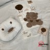کالای خواب|سرویس خواب نوزاد با قنداق گلدوزی مادرکر MOTHERCARE مدل: BEAR AND BALLOON BEYAZ