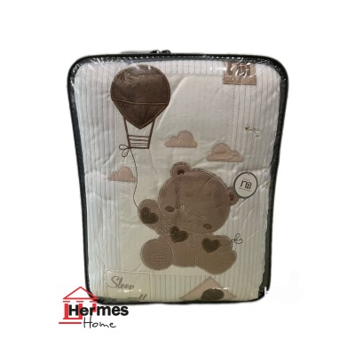روتختی نوزادی|سرویس خواب نوزاد با قنداق گلدوزی مادرکر | BEAR AND BALLOON WHITE