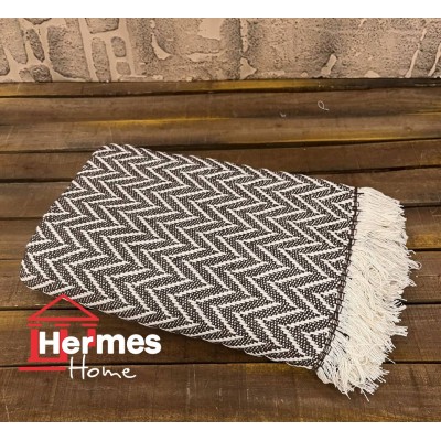 پیکه تک و شال مبل|شال مبل سلونیا ابعاد 170X200 مدل: ZIKZAK KAHVE