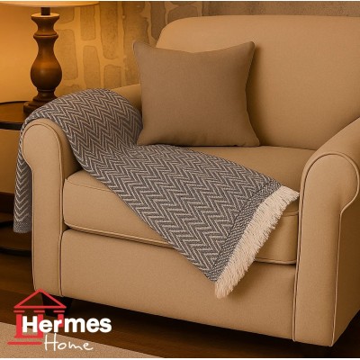 پیکه تک و شال مبل|شال مبل سلونیا ابعاد 170X200 مدل: ZIKZAK YESIL