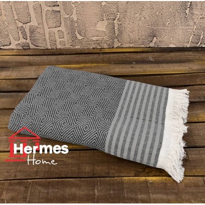 کالای خواب|شال مبل پالاس ابعاد PALAS 170X200 مدل: VERSACH KOYU GRI