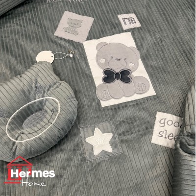 کالای خواب|سرویس خواب نوزاد با قنداق گلدوزی مادرکر MOTHERCARE مدل: MR BEAR GRI