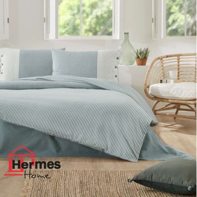 کالای خواب|روتختی کاوری رنفورس دونفره اوزدیلک Ozdilek مدل: NATURAL LINE MAVI