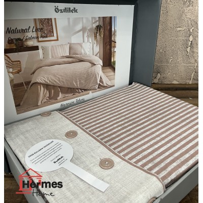 کالای خواب|روتختی کاوری رنفورس دونفره اوزدیلک Ozdilek مدل: NATURAL LINE SOMON