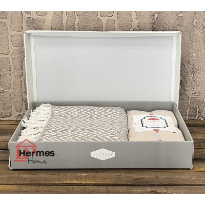 کالای خواب|روتختی پیکه دونفره سلونیا SELONIA مدل: ZIKZAK HAKI