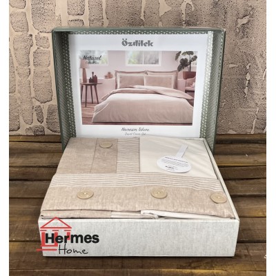 کالای خواب|روتختی کاوری رنفورس دونفره اوزدیلک Ozdilak مدل: NATURAL CAPPUCINO