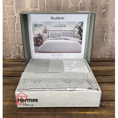 کالای خواب|روتختی کاوری رنفورس دونفره اوزدیلک Ozdilak مدل: NATURAL GRAY