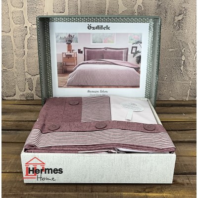 کالای خواب|روتختی کاوری رنفورس دونفره اوزدیلک Ozdilak مدل: NATURAL DECOROSE