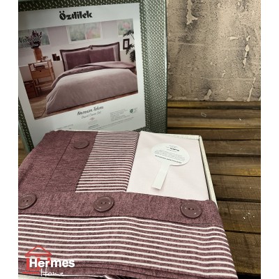 کالای خواب|روتختی کاوری رنفورس دونفره اوزدیلک Ozdilak مدل: NATURAL DECOROSE