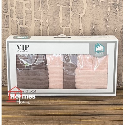 حوله|سرویس حوله پنبه ژاکارد دونفره زبرا مدل: (ZEBRA (muka-pudra