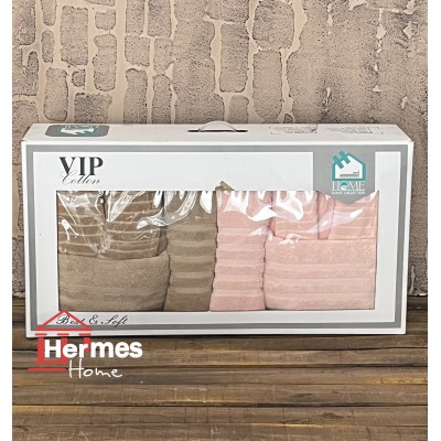 حوله|سرویس حوله پنبه ژاکارد دونفره زبرا مدل: (ZEBRA (nesacafe-pudra