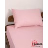 کالای خواب|ملحفه کش دار تشک یکنفره 120 هرمس HERMES رنگ: PEMBE