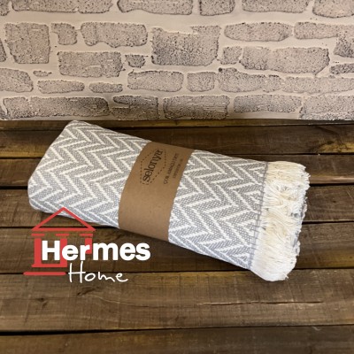 کالای خواب|شال مبل پالاس ابعاد PALAS 170X200 مدل: ZIKZAK GRI