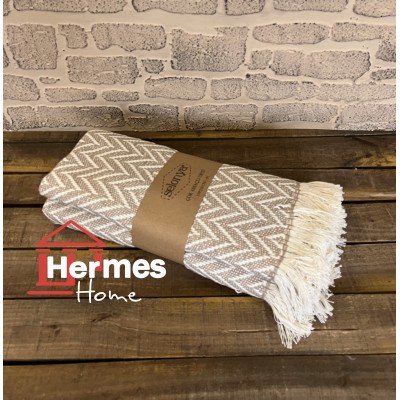 کالای خواب|شال مبل پالاس ابعاد PALAS 170X200 مدل: ZIKZAK KREM